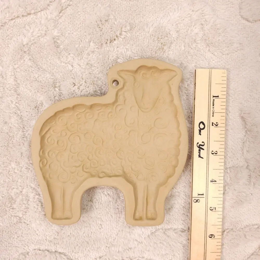 Vintage Brown Bag Cookie Art Shortbread Mold Sheep 1983